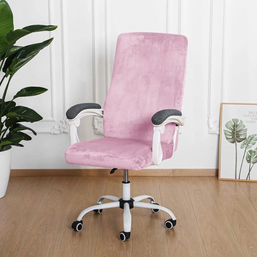 Forgószék Huzat (S-es, bársonyos, 1 részes, rugalmas, mosható, rózsaszín)