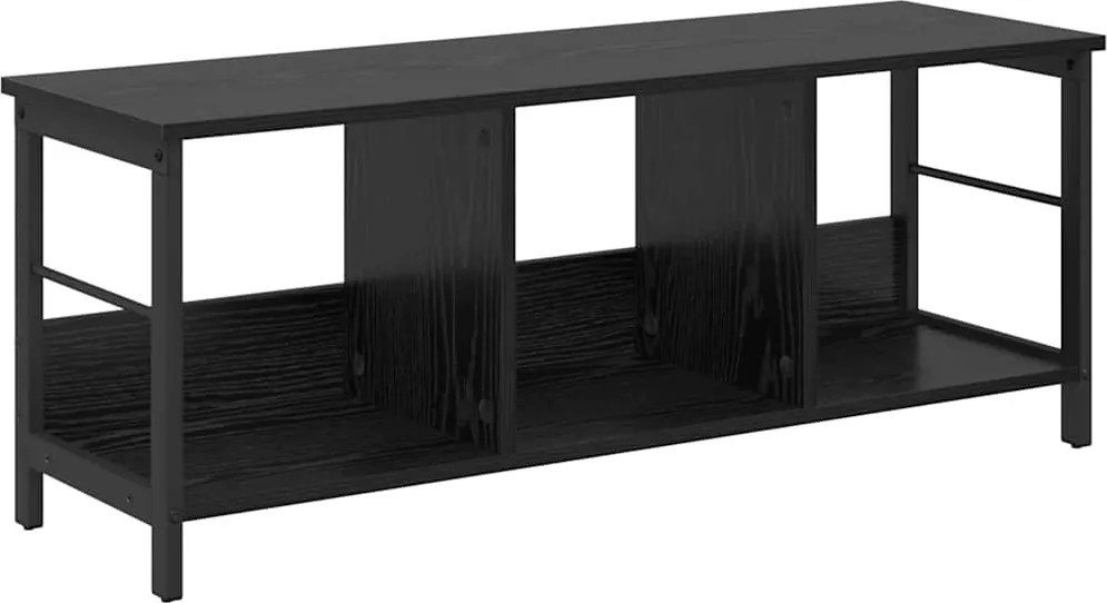 vidaXL Könyvespolc Fekete tölgy 102 x 32 x 40,5 cm Faanyag