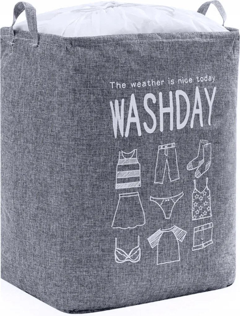 Anyagzsák Tároló Kosár Fürdőszobai Szennyestartó 75L