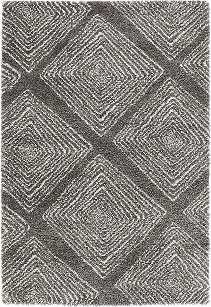 Szürke plüss szőnyeg, Shaggy sötét 80x150 cm