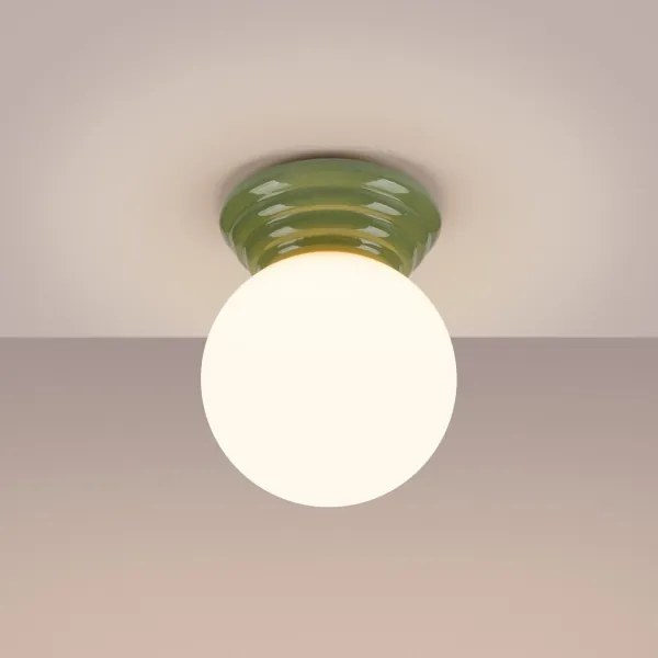 Sollux SL.1900 - ZORI fürdőszobai mennyezeti lámpatest 1xG9/8W/230V átm. 12 cm IP44 zöld