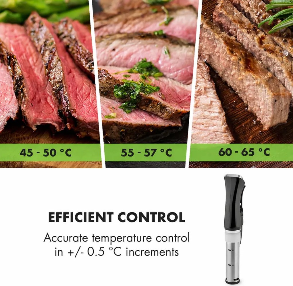 Klarstein Quickstick Sous Vide főző, 20 L, termosztát, cirkulációs pumpa, nemesacél