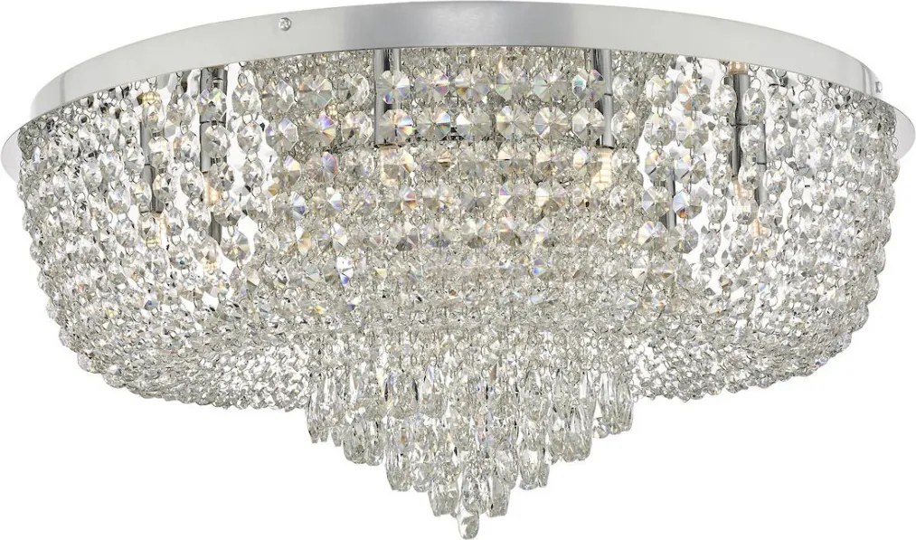 DAR LIGHTING EIT4808 EITAN Kristály Mennyezeti Lámpa Csiszolt Króm G9 IP20