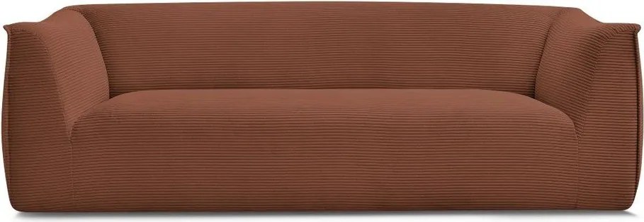 Narancssárga kordbársony kanapé 242 cm Giorgia – Bobochic Paris