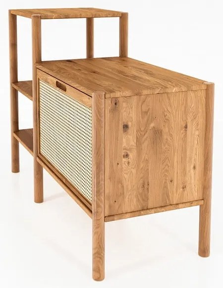 Natúr színű tölgyfa könyvespolc 115x86 cm Pola – The Beds