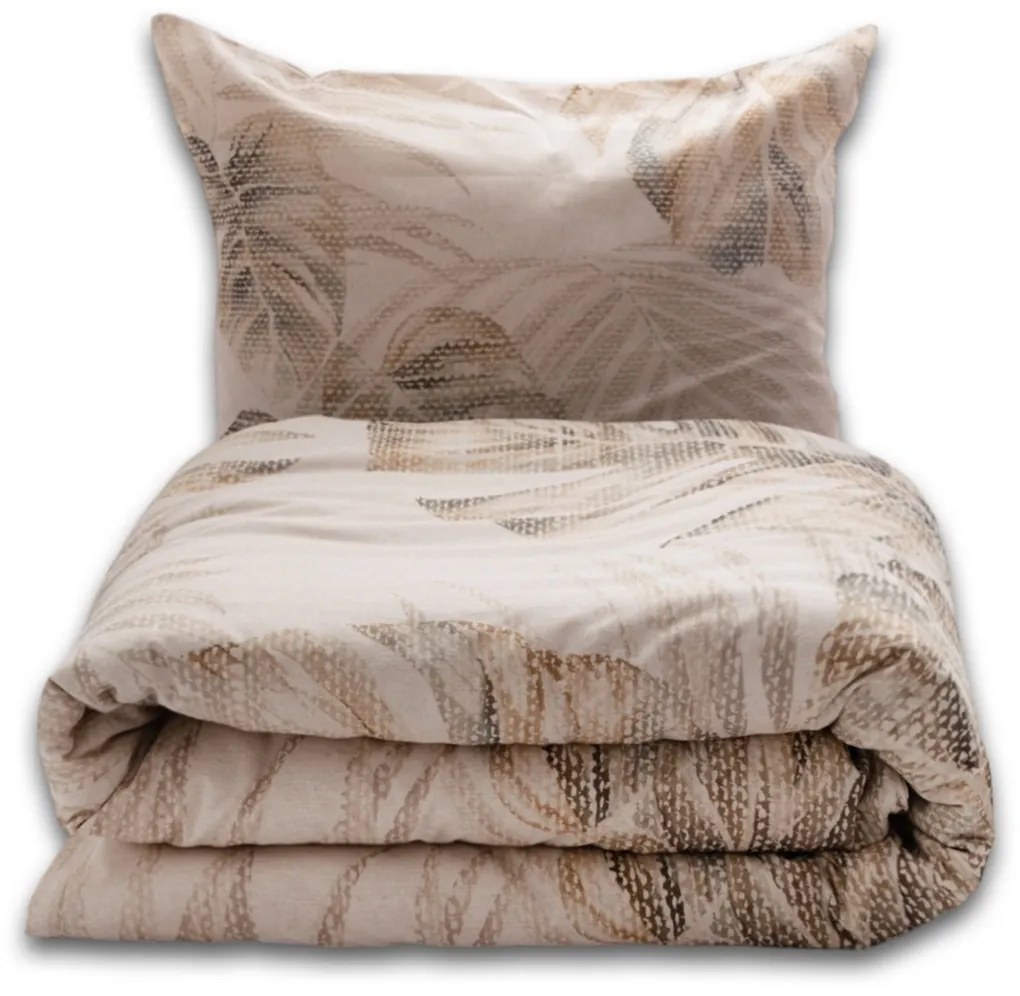 Monstera pamut és len keverékből készült ágyneműhuhuat, 160 x 200 cm, 2 db 70 x 80 cm