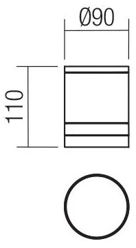 Redo 90519 - Kültéri mennyezeti lámpa CARGO 1xGU10/28W/230V IP54 antracit