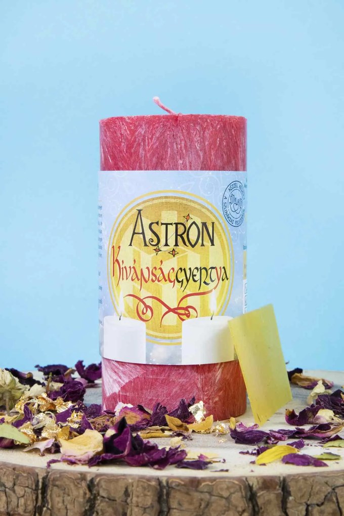Astron Kívánsággyertya - Henger 11 cm - piros (C1)