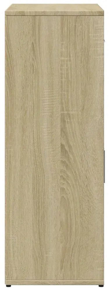 2 db sonoma tölgy színű szerelt fa tálalószekrény 60x30x84 cm
