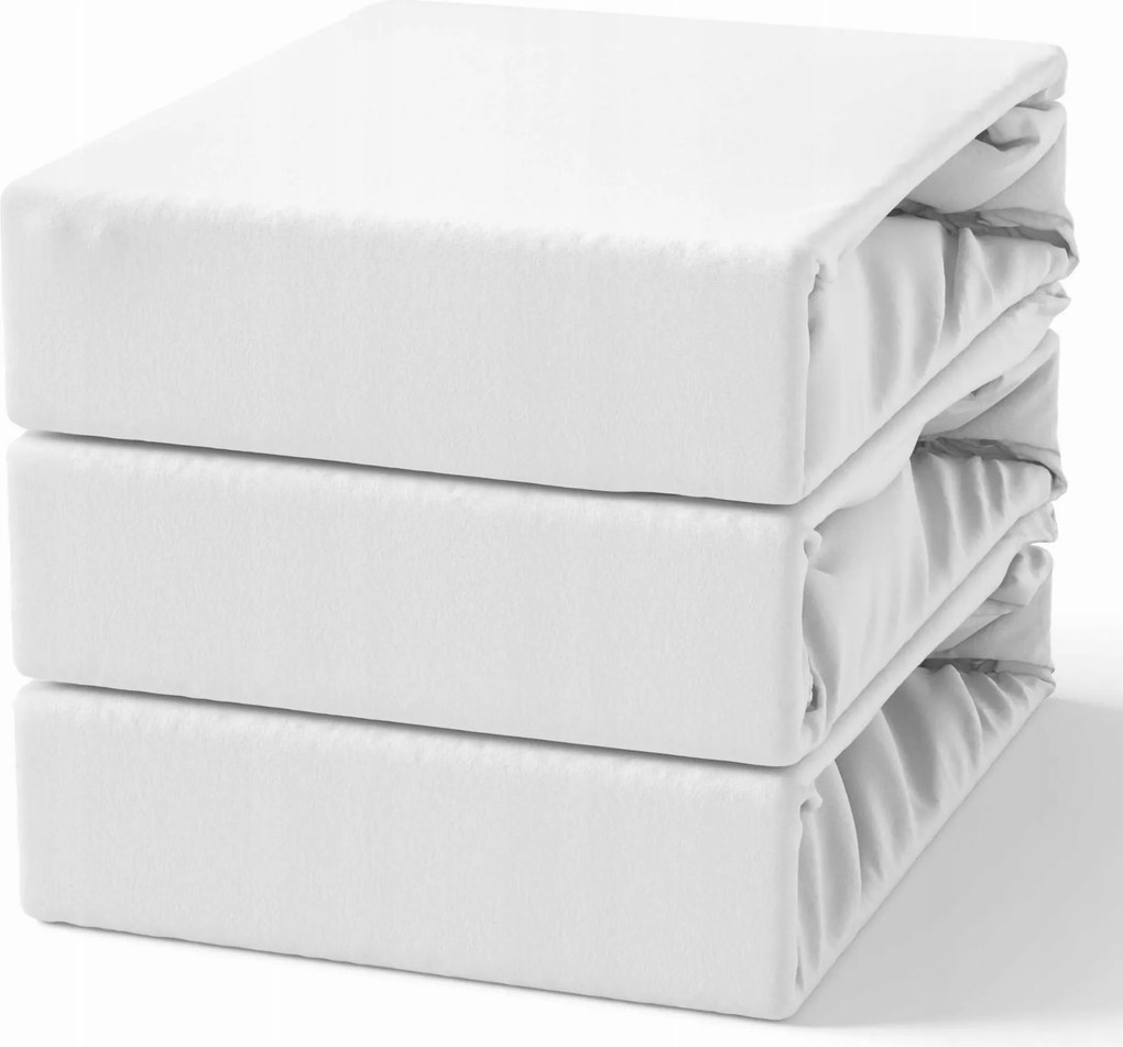 Pamut lepedő gumis 200x220 Fehér