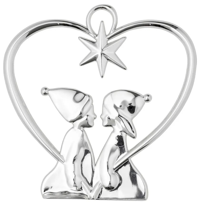 Ezüstszínű függő karácsonyi dekoráció - Kähler Design