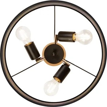 ALBA felületre szerelt csillár 3xE27/15W/230V, átmérő 40 cm, fekete/barna