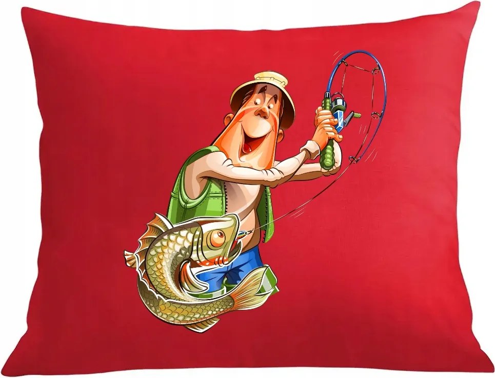 Párna párnahuzat nyomott mintás Horgász Ajándék