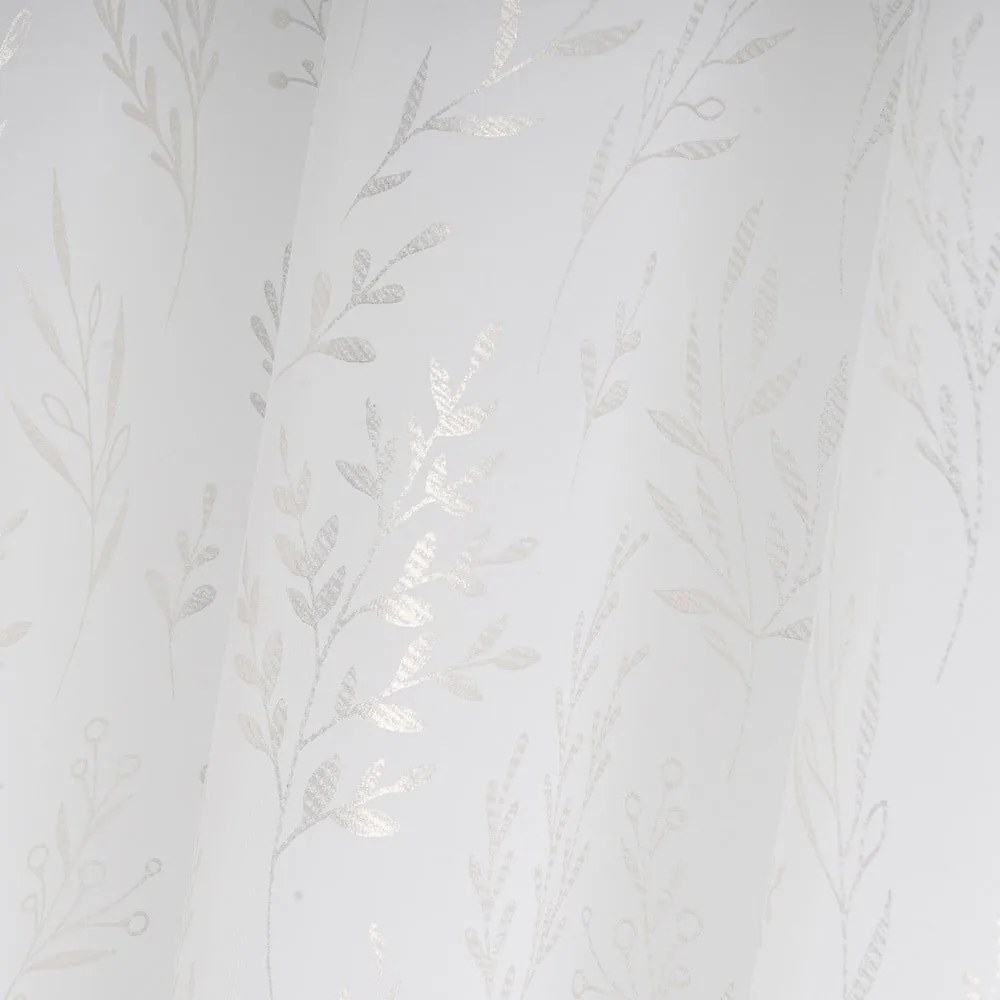 Fehér-ezüstszínű fényáteresztő függöny 140x260 cm Buds – Casa Selección