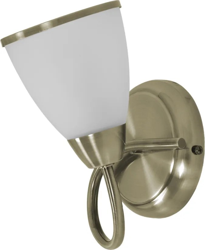 KAJA K-JSL-6059/1W AB PLATO Bronz Színű Fali Lámpa 1xE14 10W IP20