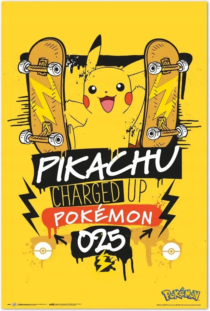 Pokémonok Pikachu Charged Up poszter 61x91,5 cm