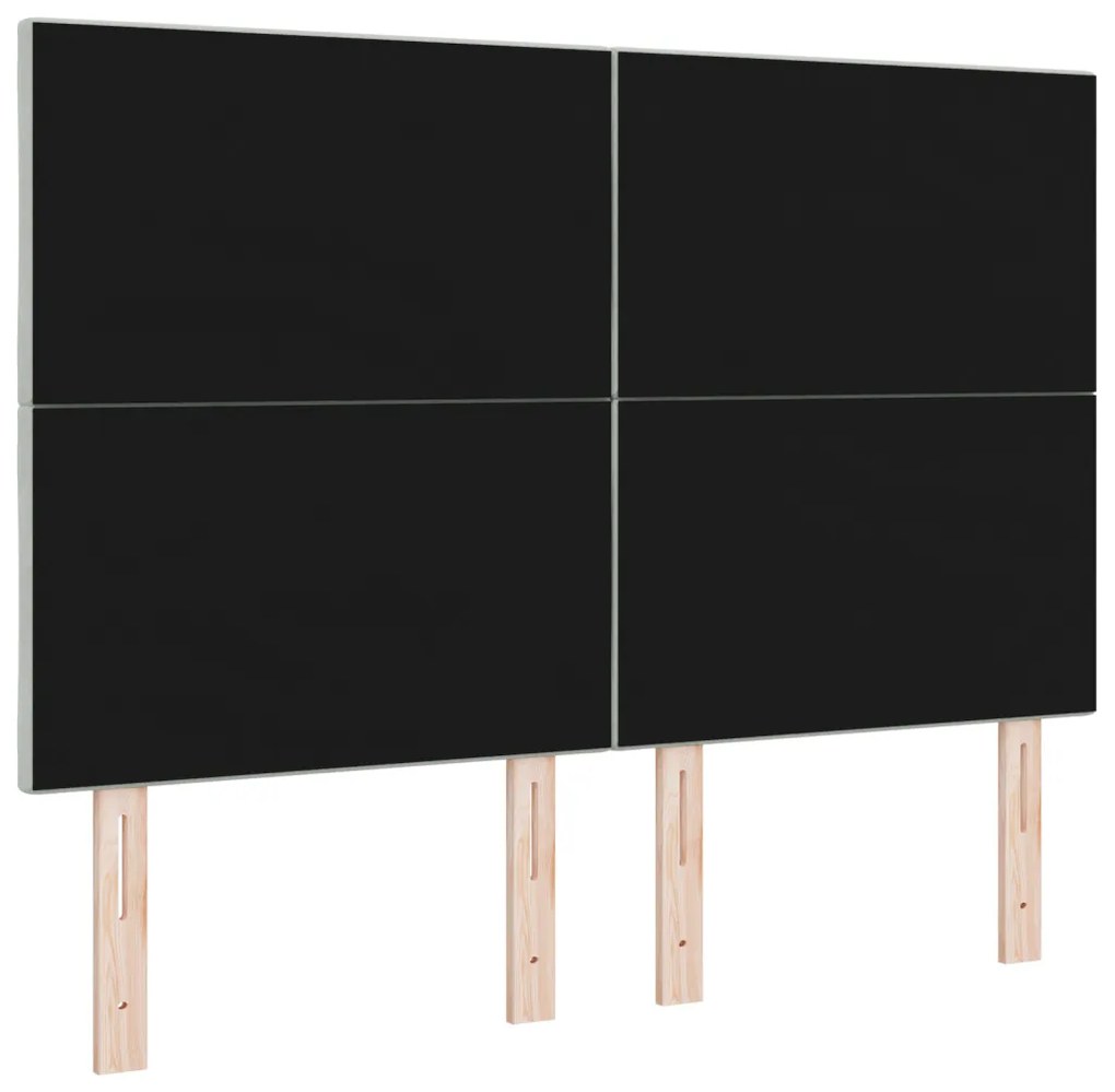 LED fejtámla gyémánt blokkok dizájn világosszürke 160 cm velvet