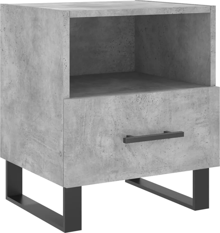 vidaXL betonszürke szerelt fa éjjeliszekrény 40 x 35 x 47,5 cm