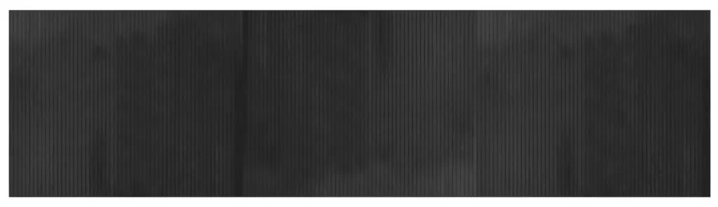 négyszögletű szürke bambusz szőnyeg 80 x 300 cm