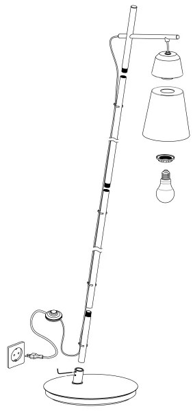 Eglo 99547 - CANTERRAS állólámpa 1xE27/40W/230V