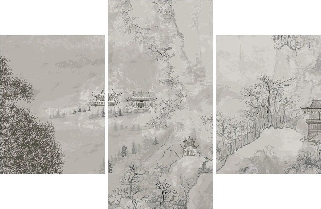 Kép - Kínai táj (90x60 cm)