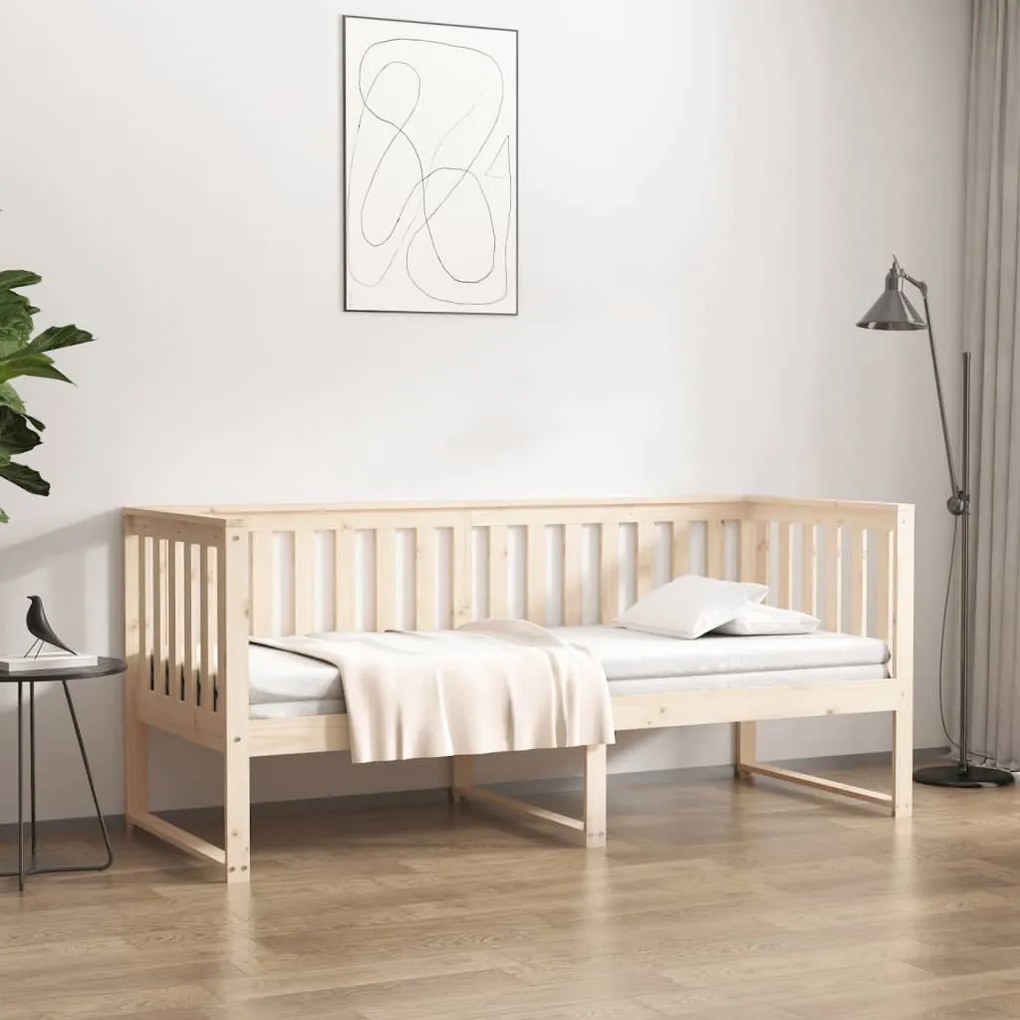 kanapéágy ágy matrac 75x190 cm tömör fa fenyőfa