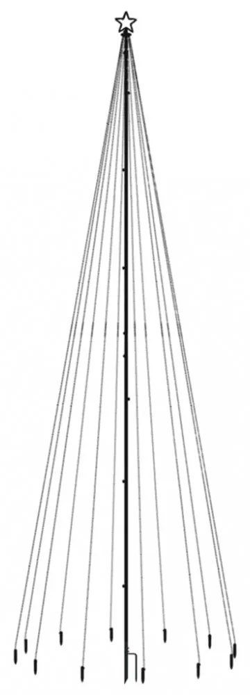 karácsonyfa cövekkel 732 színes LED-del 500 cm