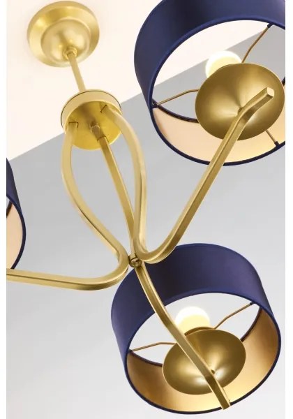 Jupiter 2113 - KASZMIR rúdra szerelhető csillár 3xE27/15W/230V kék/arany