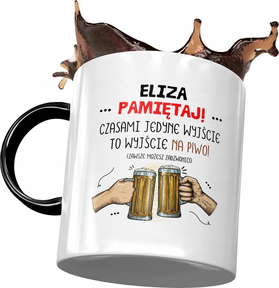 Fekete Bögre Eliza Barátnőknek Ajándék Nyomtatott Fotóval