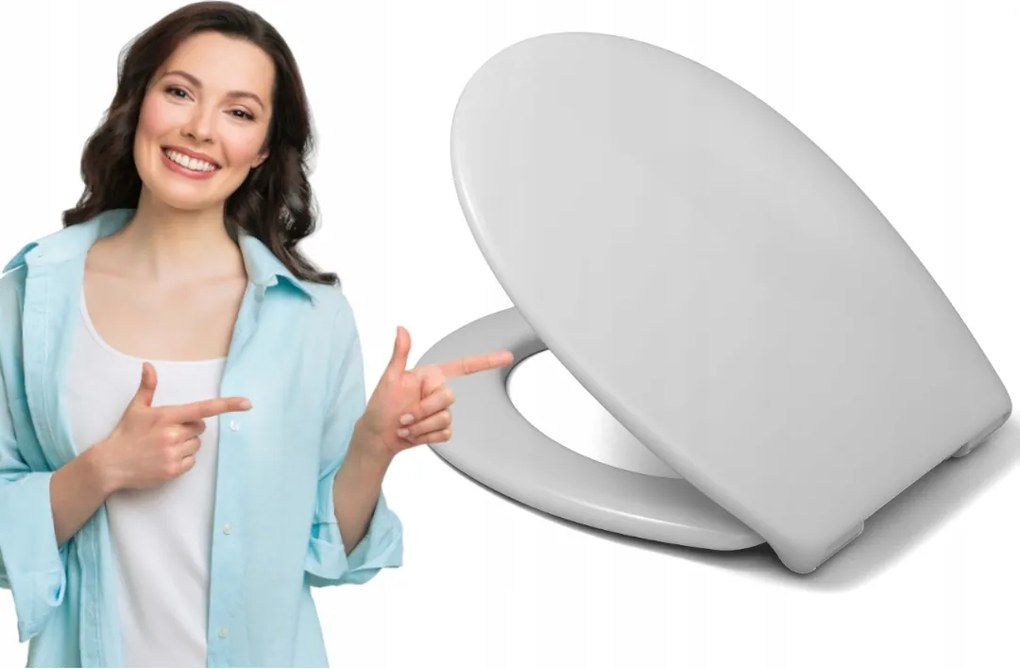 Szabadon ereszkedő WC-ülőke kihúzható Erős Kemény Ovális Cersanit Kerékhez