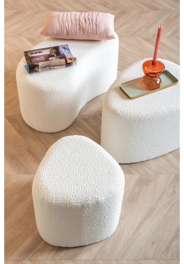 Fehér buklé puff Ada – Leitmotiv