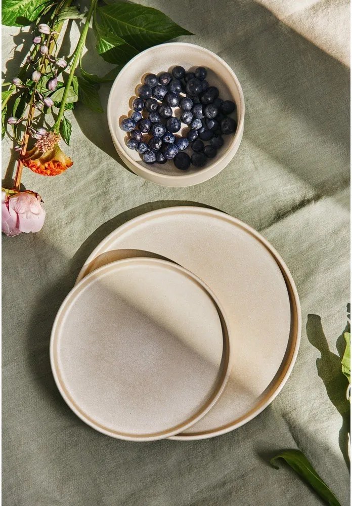 Malia 12 db-os krémszínű agyagkerámia étkészlet - Bonami selection