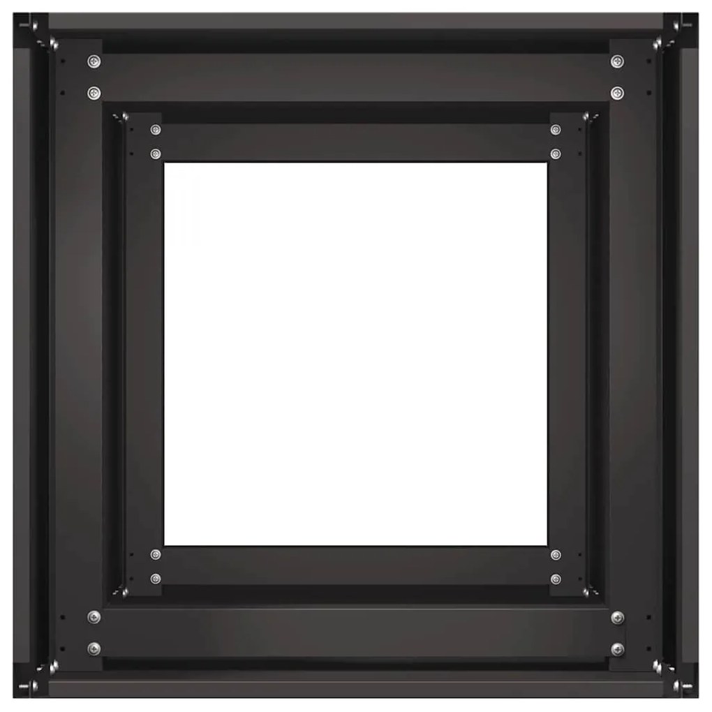 vidaXL fekete hidegen hengerelt acél növénytartó 40x40x80 cm