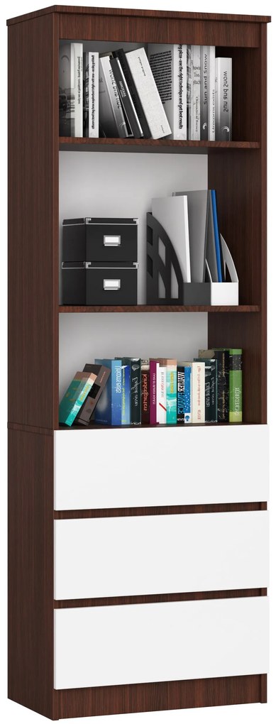Regál Ravindra (wenge + fehér). Akció -16%. 1068935