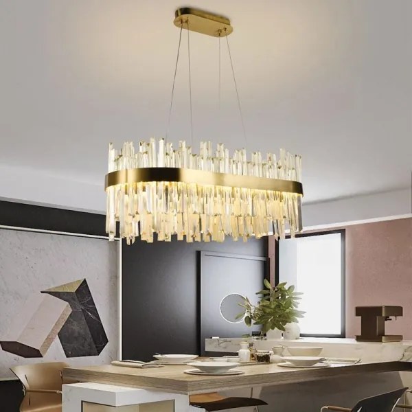 LED állítható fényerejű kristály csillár kábellel LED/90W/230V + DO