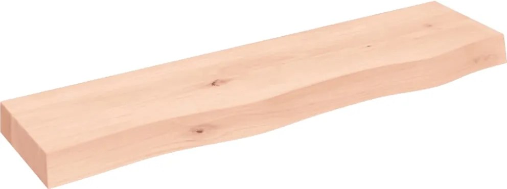 vidaXL kezeletlen tömör tölgyfa fali polc 80x20x6 cm