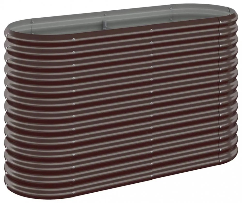 barna horganyzott acél kerti magaságyás 114x40x68 cm