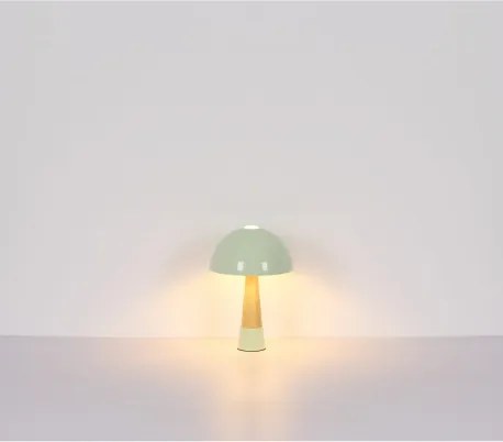 Globo 51570114 Asztali lámpa, fém matt zöld színű, fém fa megjelenésű, PVC fekete kábel, billenőkapcsoló a kábelen, ø: 250 mm, M: 365 mm, kábel hossza 1500 mm, 1x E27 ILLU 40W 230V izzó nélkül