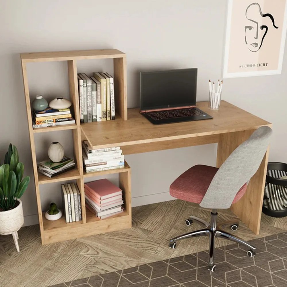 Polcos íróasztal 117x40x92cm tölgy FUR-1604-tolgy