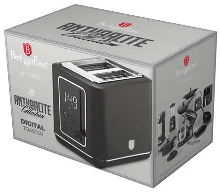 BerlingerHaus Digitális kenyérpirító (870 W) Anthracite Collection BH/9666