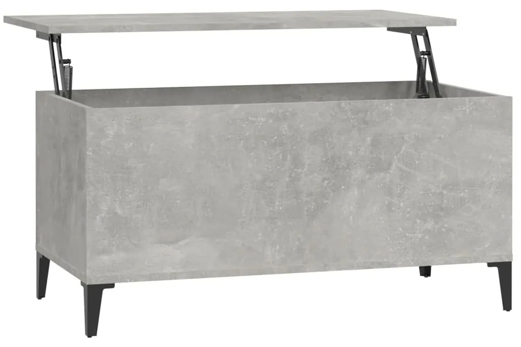 Betonszürke szerelt fa dohányzóasztal 90x44,5x45 cm