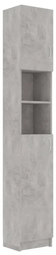 betonszürke szerelt fa fürdőszobaszekrény 32 x 25,5 x 190 cm