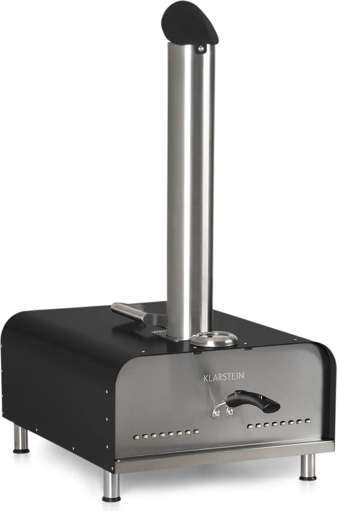 Klarstein Diavolo, pellet pizzakemence, pizzakővel, hőmérő, rozsdamentes acél