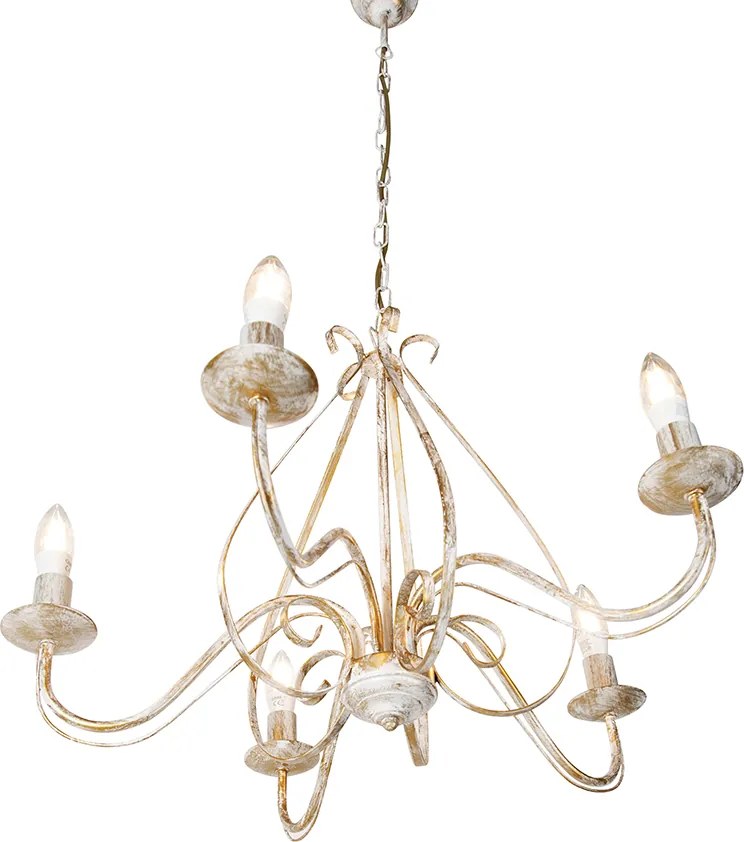 Okos csillár fehér 5-lámpás Wifi B35-tel - Giuseppe