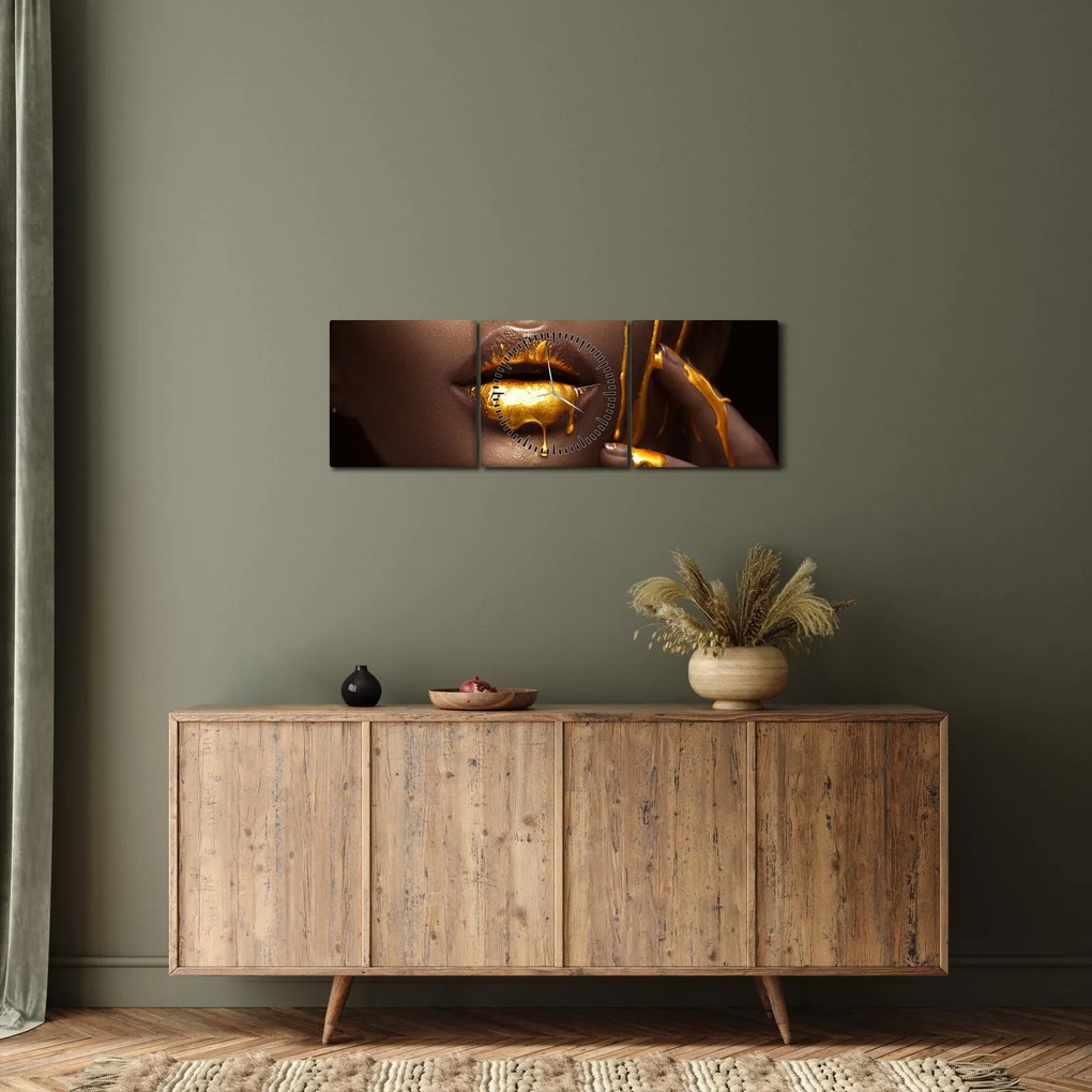 Kép - Nő arany ajkal (órával) (90x30 cm)