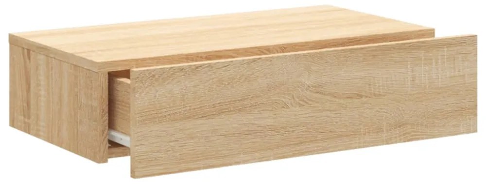 sonoma tölgyszínű TV-szekrény LED-lámpákkal 60x35x15,5 cm