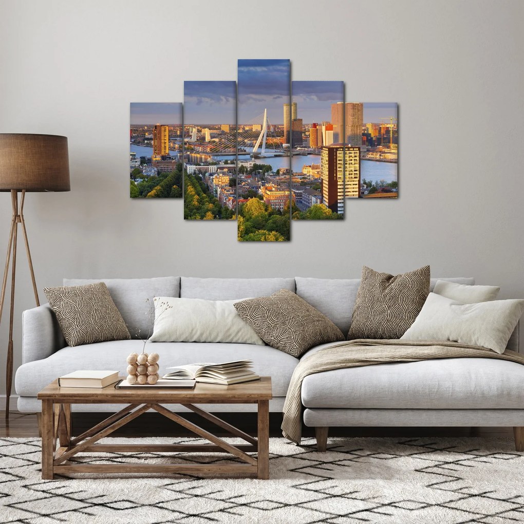 Kép - panoráma Rotterdam, Hollandia (150x105 cm)