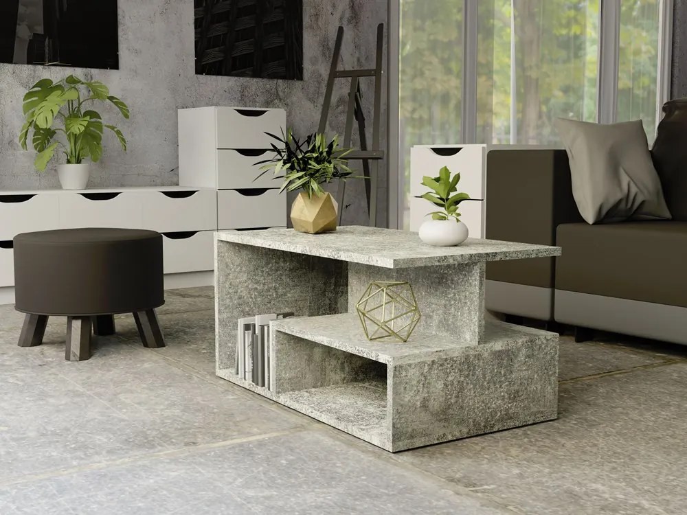 Aldabra Prima dohányzóasztal, 90x43x51 cm, beton