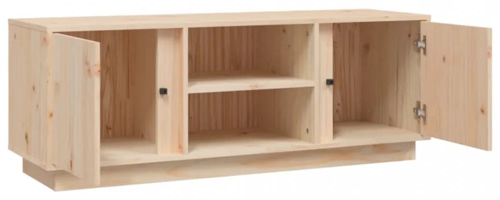 tömör fenyőfa TV-szekrény 110 x 35 x 40,5 cm