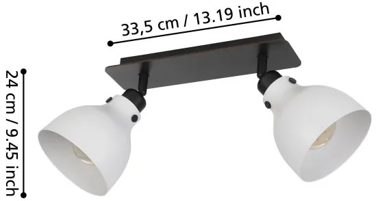 Eglo 43828 - Spotlámpa MATLOCK 2xE27/40W/230V